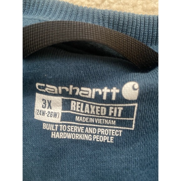 Carhartt Women's Chase Crewneck Relaxed Fit Logo Sleeve Sweatshirt Sz 3X - Picture 5 of 8